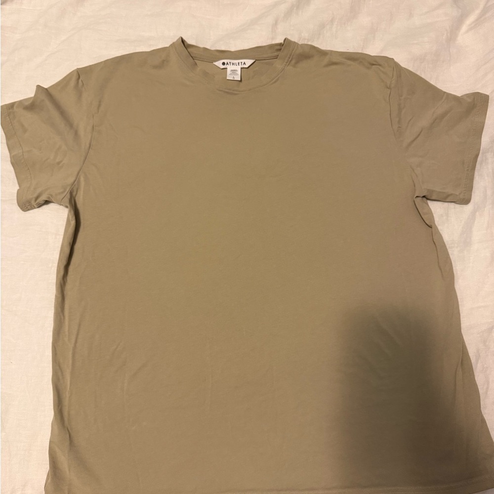 Athleta Women’s Classic Crew Tee — Tan, Size Large